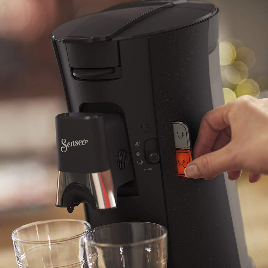 Philips Senseo Select Eco CSA240/20 - Machine à café à dosettes, 1450 W, Noir moucheté