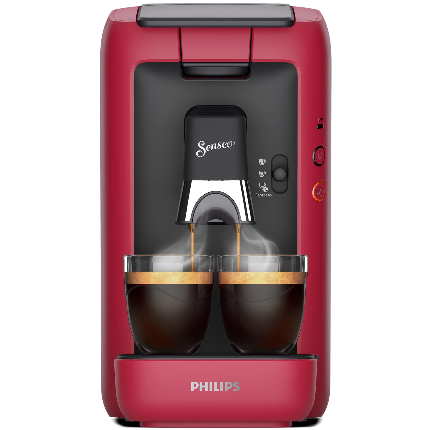 Philips Senseo Maestro CSA260/91 - Machine à café à dosettes, Réservoir 1,2 L, Rouge
