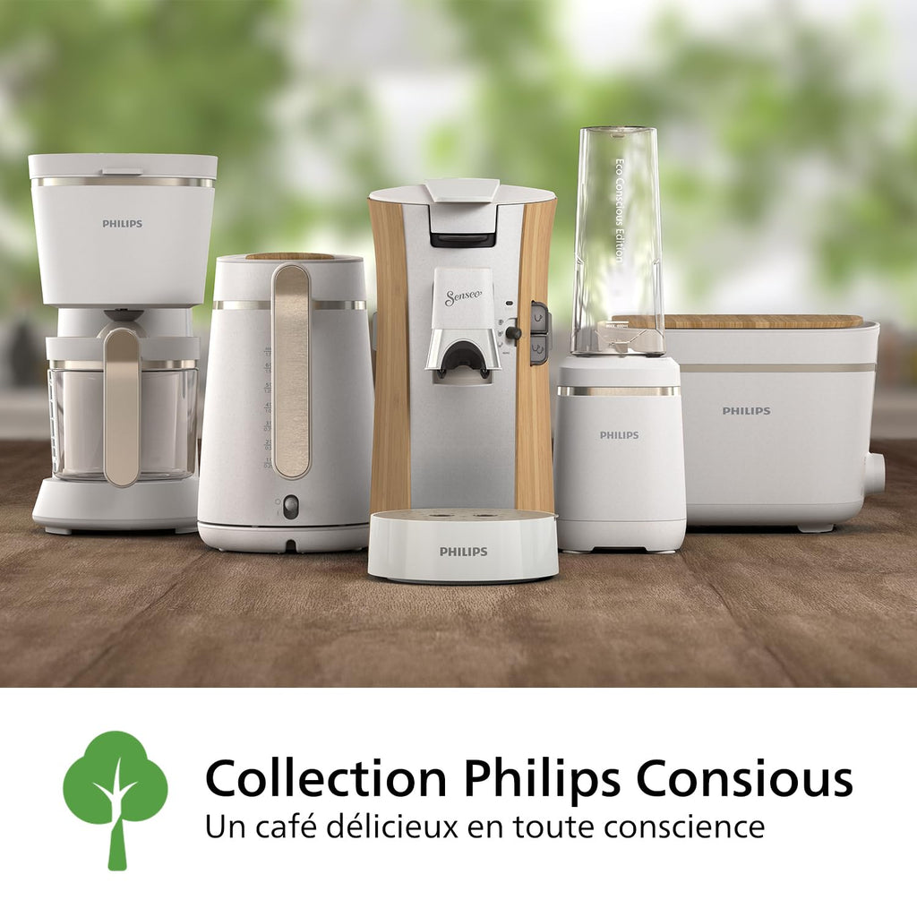 Philips Senseo Select CSA240/06 - Machine à café à dosettes, 3 intensités, Blanc soie