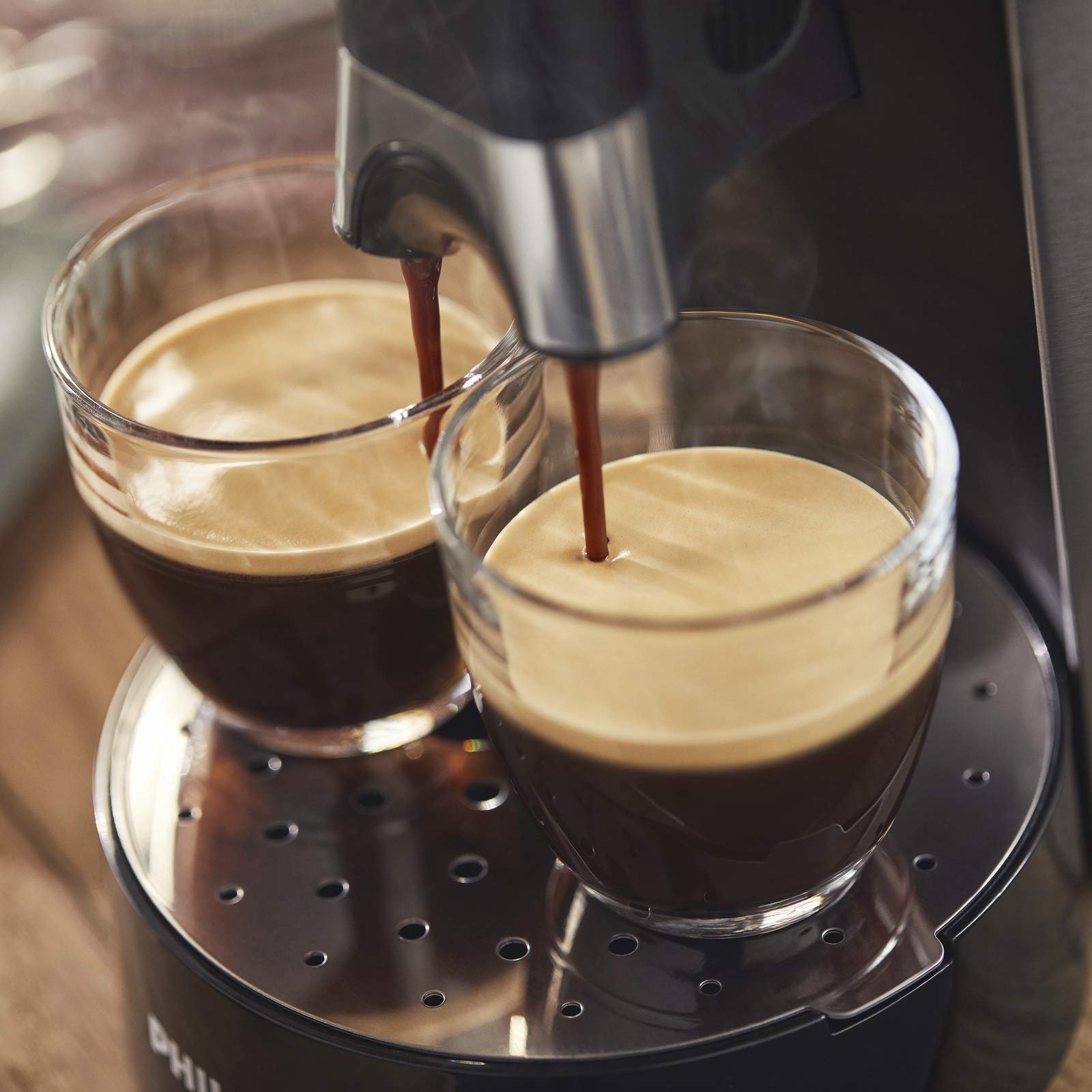 Philips Senseo Select Eco CSA250/10 - Machine à café à dosettes, Crema Plus, Acier brossé