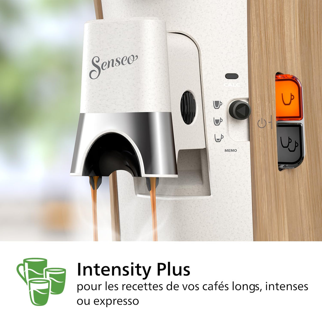 Philips Senseo Select CSA240/06 - Machine à café à dosettes, 3 intensités, Blanc soie