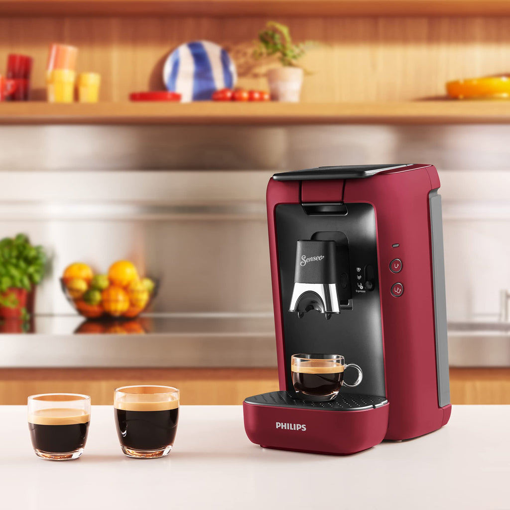 Philips Senseo Maestro CSA260/91 - Machine à café à dosettes, Réservoir 1,2 L, Rouge