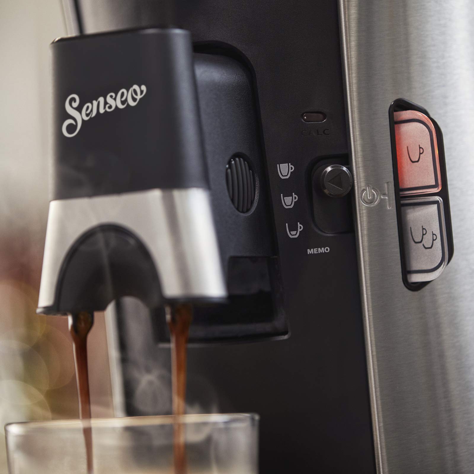 Philips Senseo Select Eco CSA250/10 - Machine à café à dosettes, Crema Plus, Acier brossé