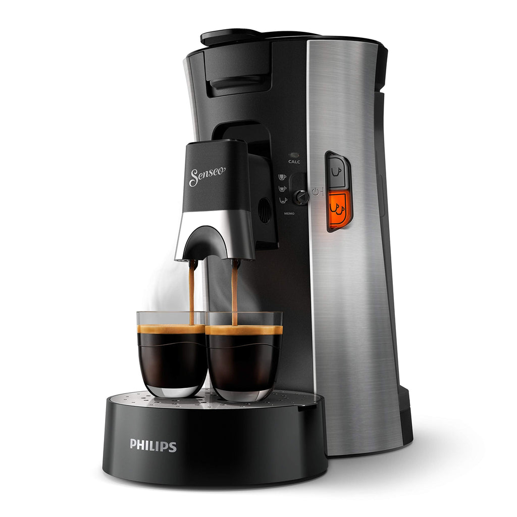 Philips Senseo Select Eco CSA250/10 - Machine à café à dosettes, Crema Plus, Acier brossé