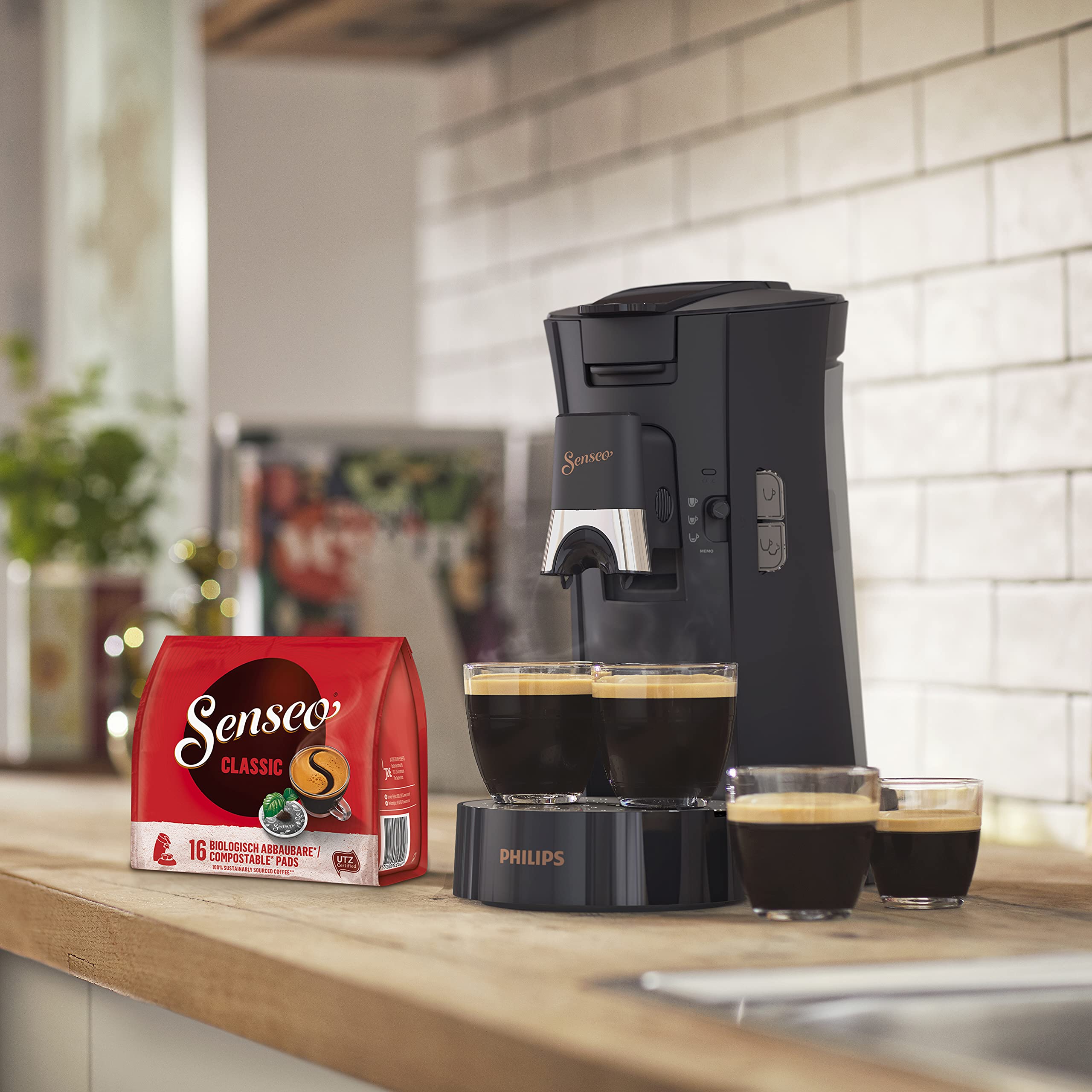 Philips Senseo Select CSA240/60 - Machine à café à dosettes, Fonction Memo, Noir