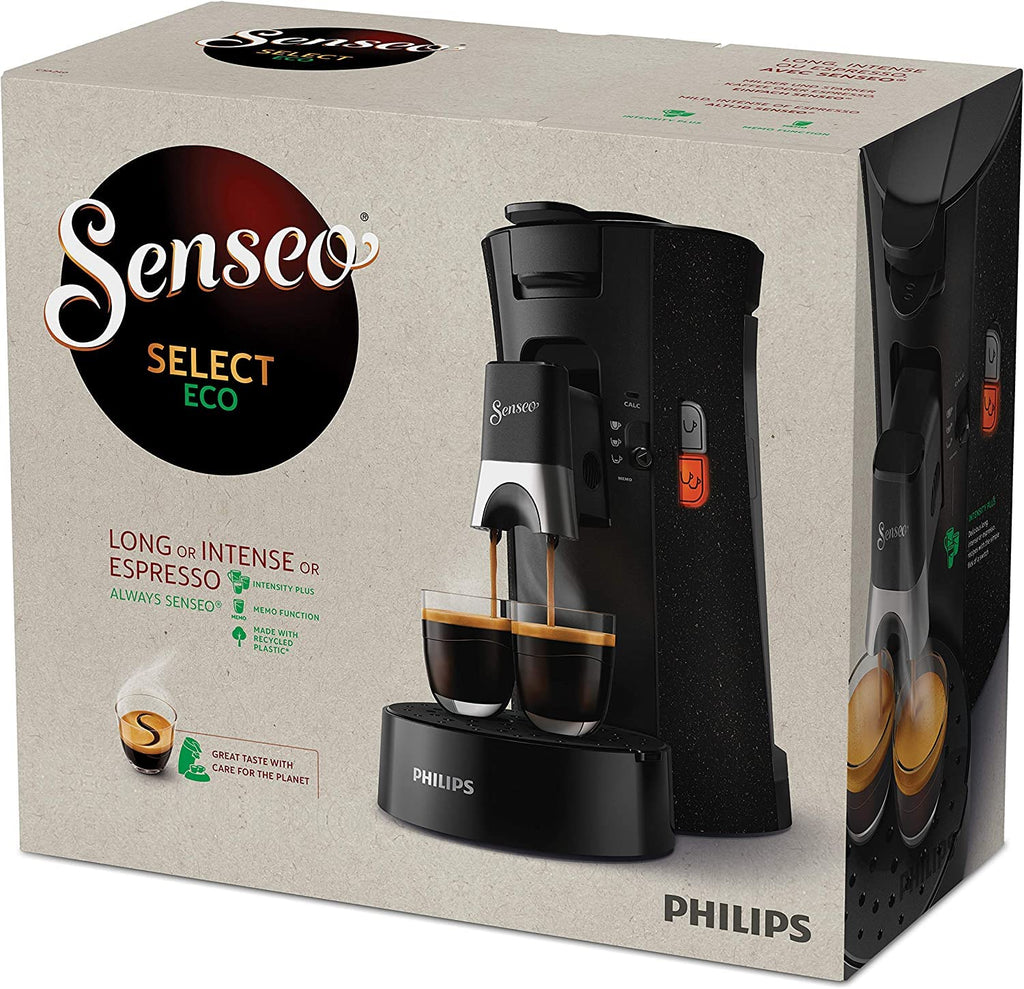 Philips Senseo Select Eco CSA240/20 - Machine à café à dosettes, 1450 W, Noir moucheté